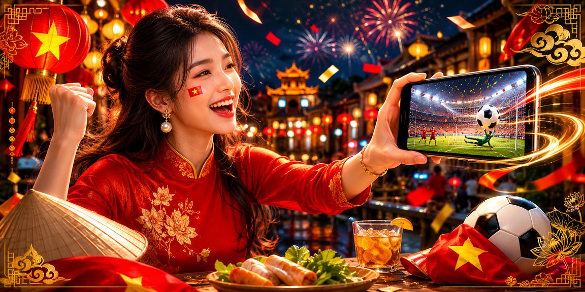 Người dùng tại Hà Nội thực hiện giao dịch casino trên điện thoại dưới ánh đèn lồng truyền thống